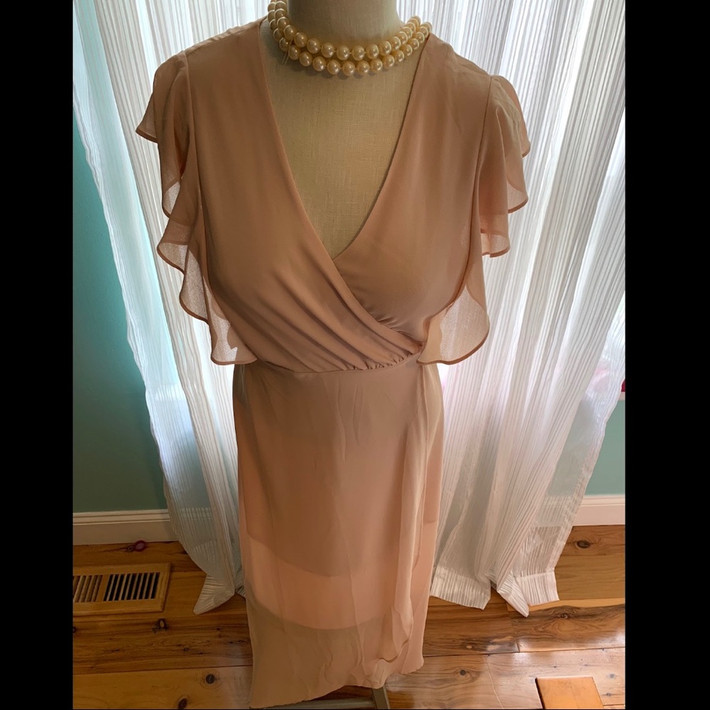 Light pink wrap dress